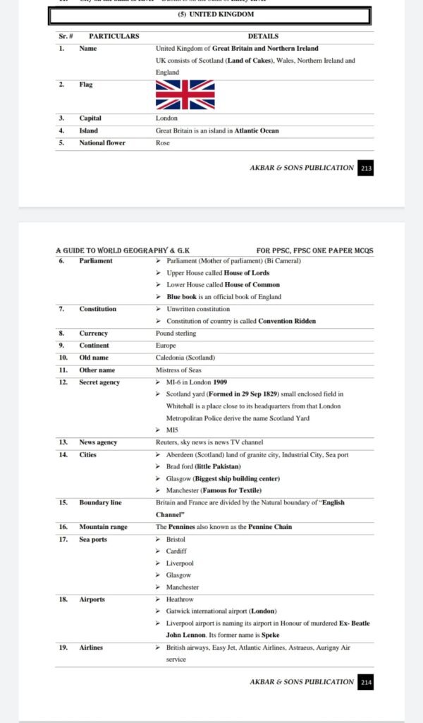A GUIDE TO WORLD GEOGRAPHY & GENERAL KNOWLEDGE LATEST EDITION 2025 - Image 7