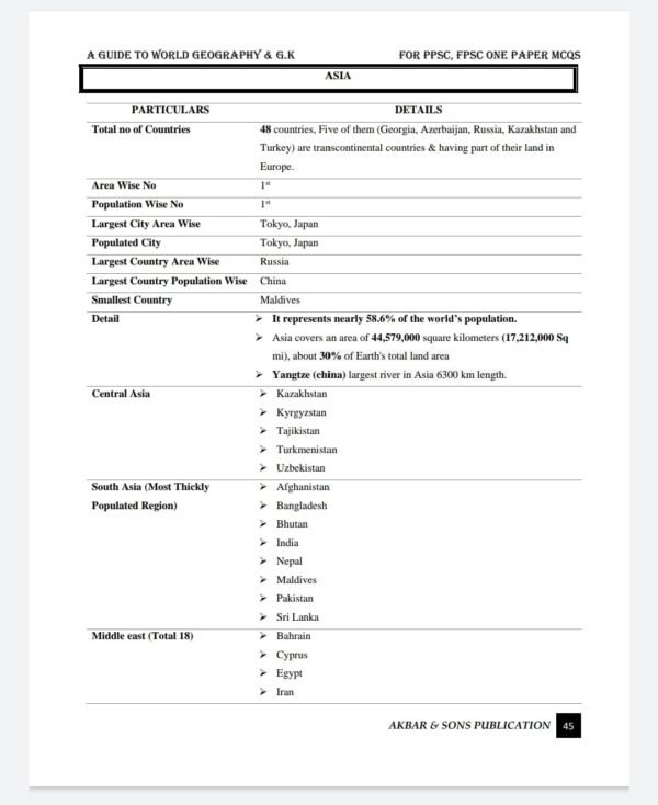 A GUIDE TO WORLD GEOGRAPHY & GENERAL KNOWLEDGE LATEST EDITION 2025 - Image 16